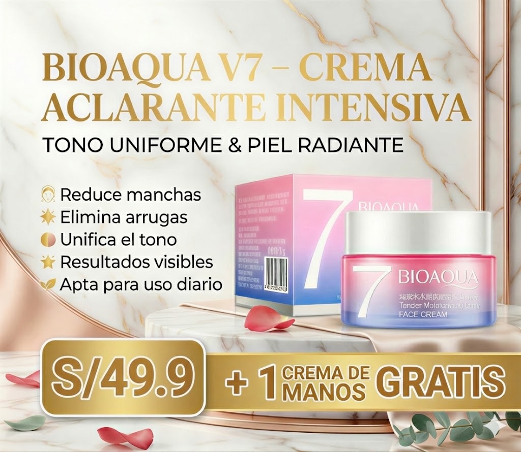 Crema Aclarante Mágica V7 🔥 – El Secreto 🤫 para una Piel Perfecta 💖 en Días ⏳