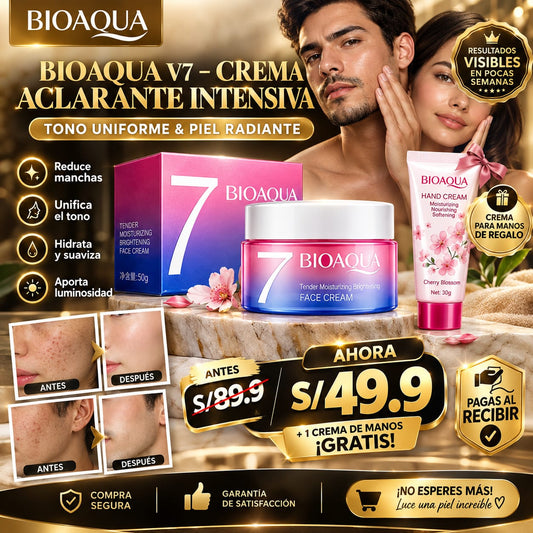 Crema Aclarante Mágica V7 🔥 – El Secreto 🤫 para una Piel Perfecta 💖 en Días ⏳